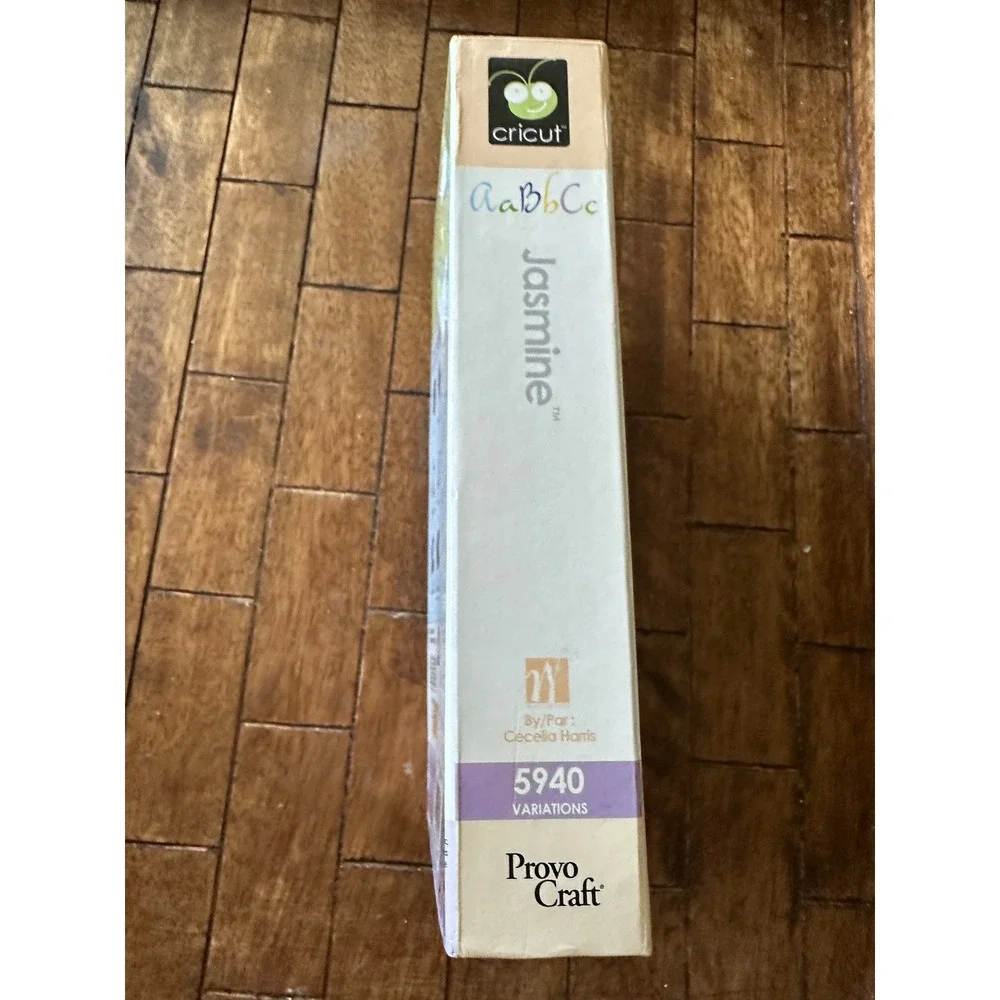 Cricut Jasmine Font Cartridge Provo Craft 29-0015 Complete Set with Overlay Box